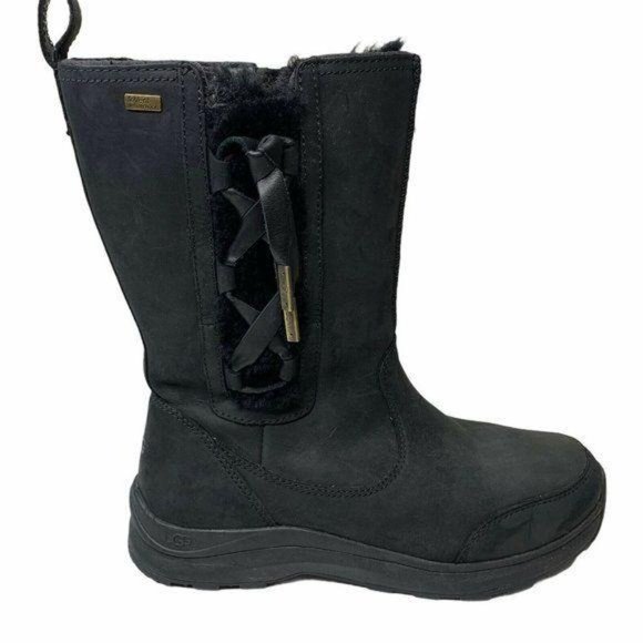 Ugg eVent Waterproof Leather Lace Up Zip Booties